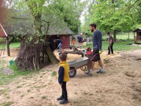 Sandaustausch im Kinderhaus 2018